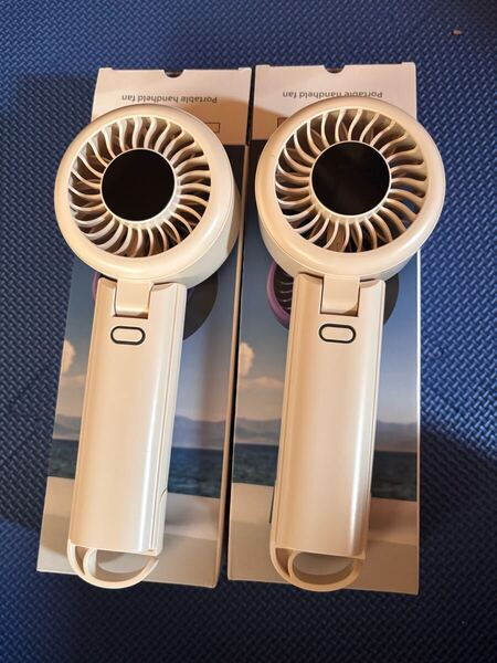 ハンディファン【2025革新型・1〜100段階の風量調整・超大風量】手持ち扇風機 軽量設計 Type-C充電式 携帯扇風機 2本セット