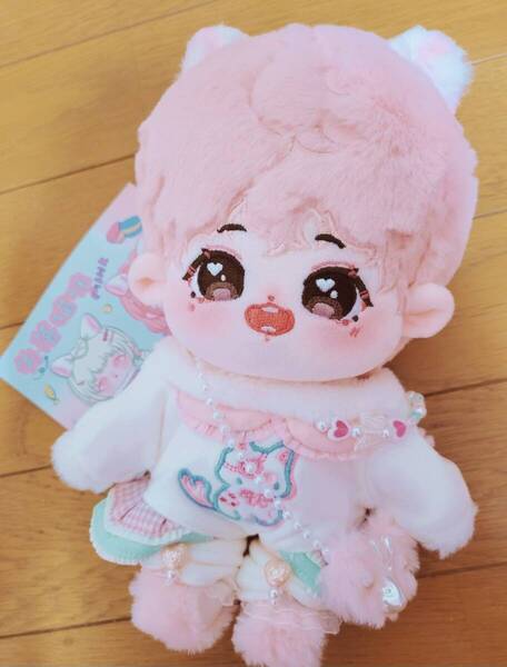 20cm 骨入り 服付き グク 着せ替え ぬいぐるみ BTS 防弾少年団 ピンク ロリータ KーPOP ジョングク ファンシー ゆめかわ ゆめかわいい 人形
