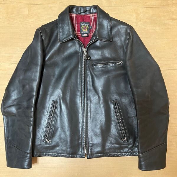 schott ショット 6103us 42 レザーシングルライダースジャケット トラッカージャケット ホーウィン クロムエクセル 103us 613us 641