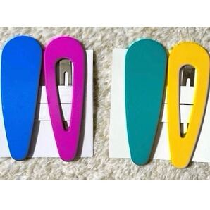 カラフルヘアピン 4つセット ヘアアクセサリー 浴衣や水着にも