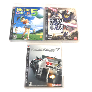 プレイステーション3 PS3 ソフト リッジレーサー7 他 ガンダム無双 / みんなのGOLF5 含 計3点 セット QH062-242