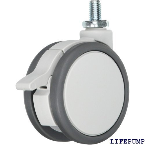 ハイロジック フレスコキャスター75mm M10ボルト・ストップ付 グレー 9294