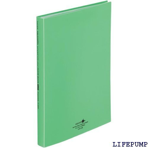 リヒトラブ クリヤーブック フラット A4 40ポケット 黄緑 N5063-6 9692
