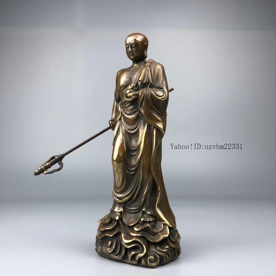 仏教美術 仏像 地蔵王仏像 銅製 銅器 工芸品 美術品 置物 仏教美術 地蔵王 仏像 銅像 銅仏 工芸品 美術品 置物