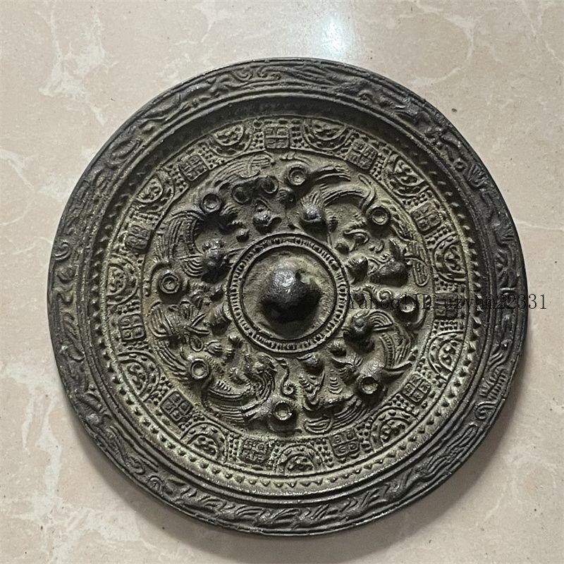 中国美術 古鏡 銅鏡 青銅鏡φ10.3cmφ9.7cmφ9cm三種(LC605)