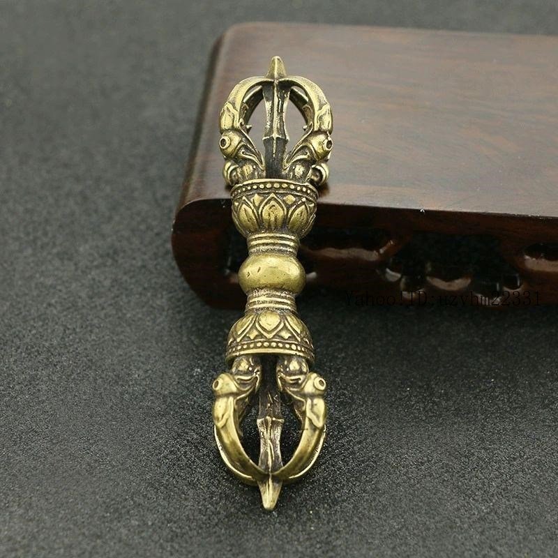 金剛杵降魔杵 法器 チベット密教仏具 銅製品 鎮宅辟邪 開運風 招財置物工芸品 Amazon｜木彫仏具【法器】チベット密教【降魔杵】高級木製（3面