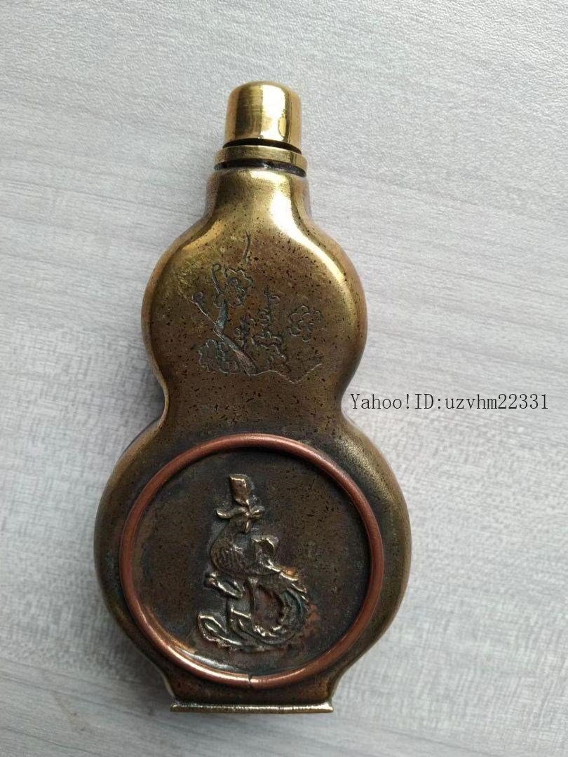 古寶奇蔵】琉璃製・細密彫・松鶴紋・鼻煙壺・置物・賞物・中国