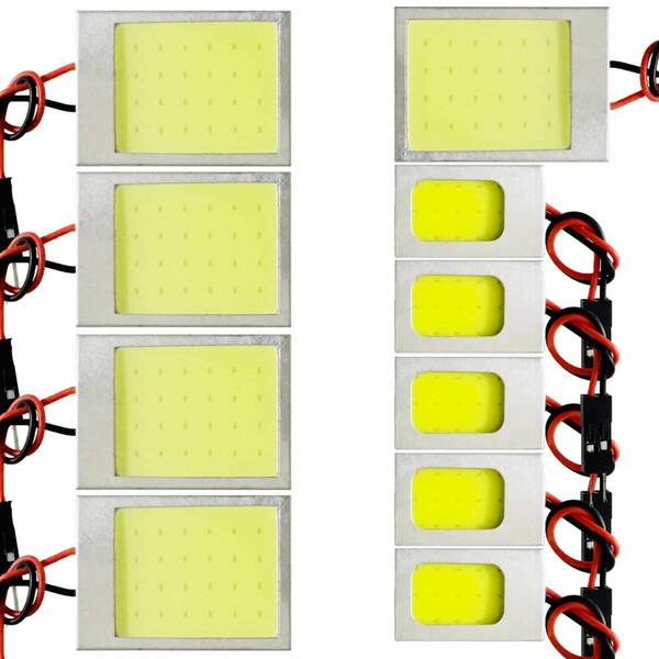 トヨタ 100系 ハイエース スーパーカスタム T10 LED 室内灯 改良版 COBパネル 超爆光 ルームランプ 10個セット ホワイト 車検対応