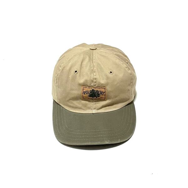 アメリカ製 ポロラルフローレン 2トーン コットンキャップ 90s 90年代 Made in USA ツリー 木 タグ 帽子 ヴィンテージ Polo Ralph Lauren
