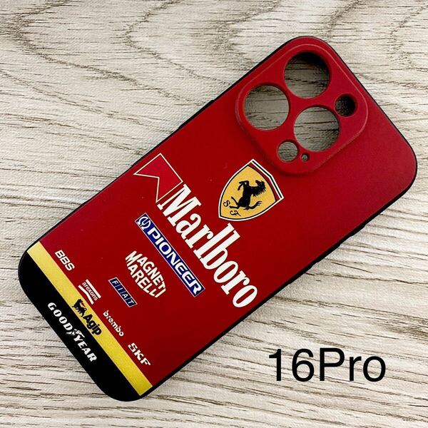マールボロ フェラーリ iPhone 16 Pro ケース F1 Ferrari マルボロ プロスト アレジ シューマッハ スマホ
