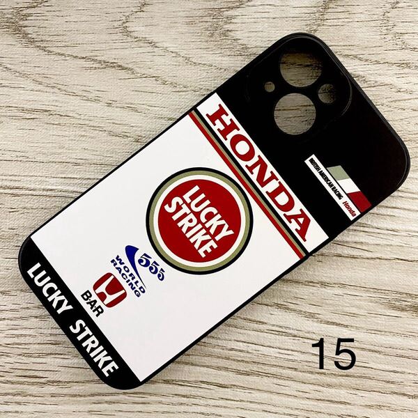 ラッキー ストライク B・A・R ホンダ iPhone 15 ケース F1 BAR 006 ジェンソン・バトン 佐藤琢磨 BAR スマホ