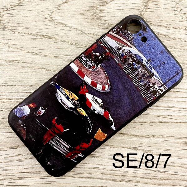 アイルトン・セナ ナイジェル・マンセル iPhone 8 / 7 / SE ケース F1 モナコ ローズ・ヘアピン マクラーレン ホンダ ウィリアムズ スマホ