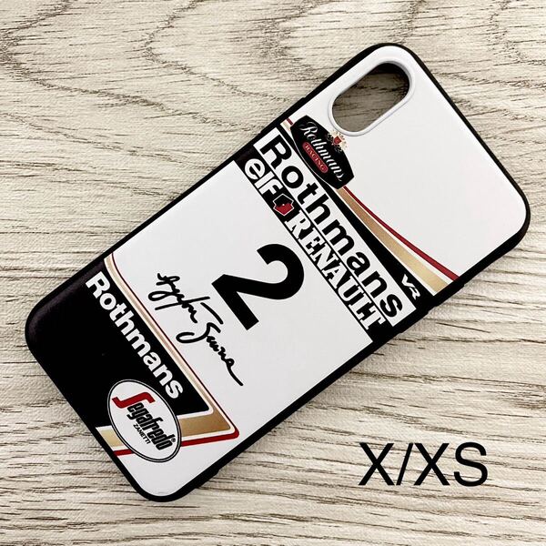 アイルトン・セナ マシン デザイン iPhone X / XS ケース F1 ウィリアムズ ルノー FW16 ロスマンズ カラー スマホ