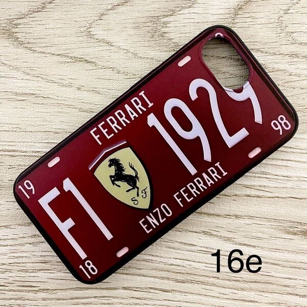 F1 フェラーリ プレート iPhone 16e ケース Ferrari スマホ