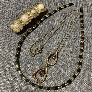 【ws1100.20250509】 美品 モネ MONET ネックレス フランス製 バレッタ まとめ売り ゴールド