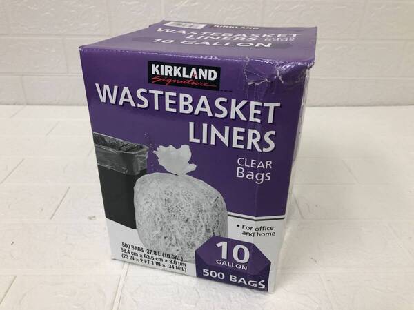 カークランド ゴミ袋 37L x 500枚 ごみ袋 家庭 オフィス 会社 Wastebasket Liners