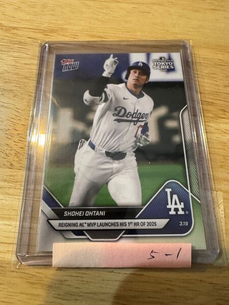 【送料無料】2025 Topps now #5 大谷 翔平 Shohei Ohtani Dodgers ドジャース 東京シリーズ 1stホームラン
