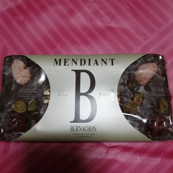 1枚 マンディアン タブレットチョコレート ベルナシオン MENDIANT お菓子 チョコレート フランス 板チョコ パリ