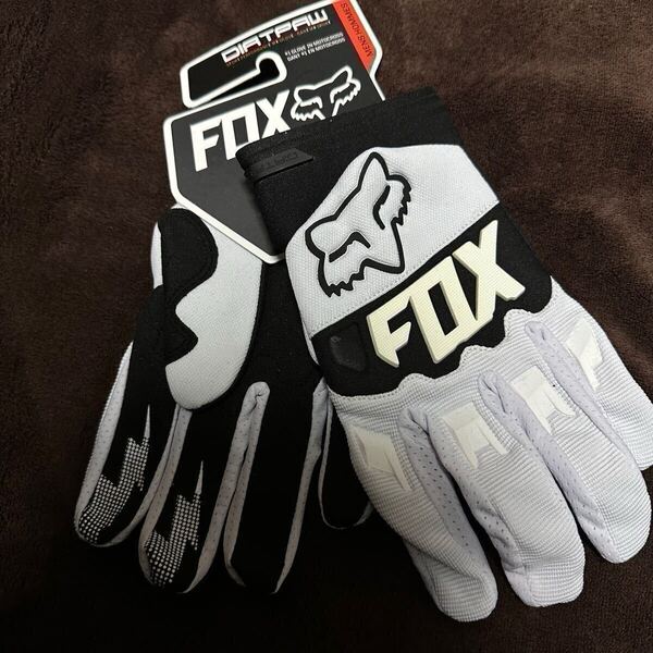 M【最安値】ホワイト 白 FOX RACING フォックス グローブ手袋 バイク モトクロス オフロード MX レーシング MTB 春 夏 秋