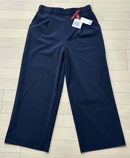グッドフィットパンツ☆セミワイドパンツ L ネイビー 新品 イトーヨーカドー ウエストゴム タックパンツ 紺