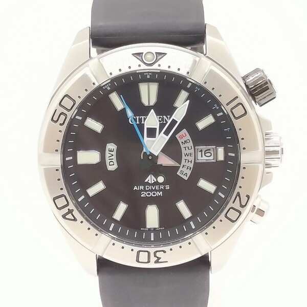 【美品】CITIZEN シチズン PROMASTER プロマスター MARINEシリーズ エコ・ドライブ電波 ダイバーズ PMD56-3083 箱保付きメンズ腕時計