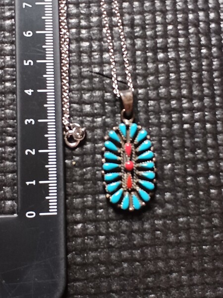 ターコイズ 珊瑚 ネックレス ペンダント アクセサリー ヴィンテージ NECKLACE PENDANT Vintage シルバー925 インディアンジュエリー