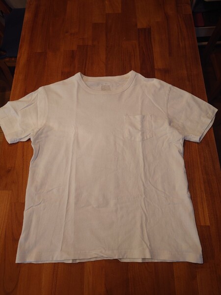 無印 半袖Tシャツ XLサイズ ポケット 白