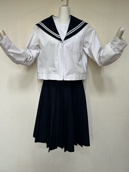 長袖セーラー服夏スカート上下セット 夏服 女子高校生 女子中学生 制服 匿名配送 衣替え 紫外線日焼け防止 ミッシェルクラン