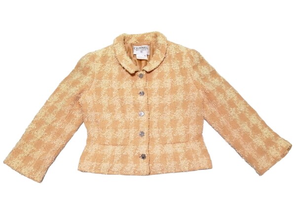 レア vintage CHANEL 96P ツイード tweed jacket ココマーク マドモアゼル ボタン 7個 P07017V04715 ルサージュ ショート丈 ジャケット