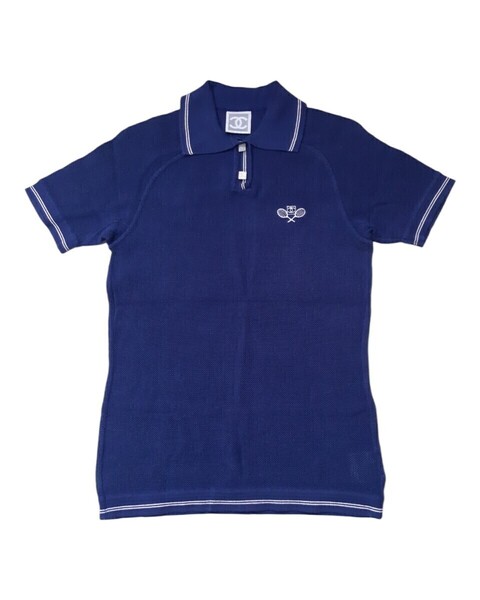 レア 美品 vintage CHANEL 05P スポーツライン ココマーク テニス ポロシャツ ボタン 2個 CC logo sport line top polo shirt P25332V01823