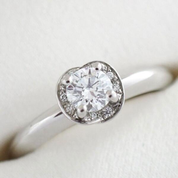 ギャラ/箱 BVLGARI ブルガリ インコントロダモーレ ダイヤ ダイヤモンド D VVS2 3EX ソリテール 0.2ct 6号 リング Pt950 プラチナ 3147