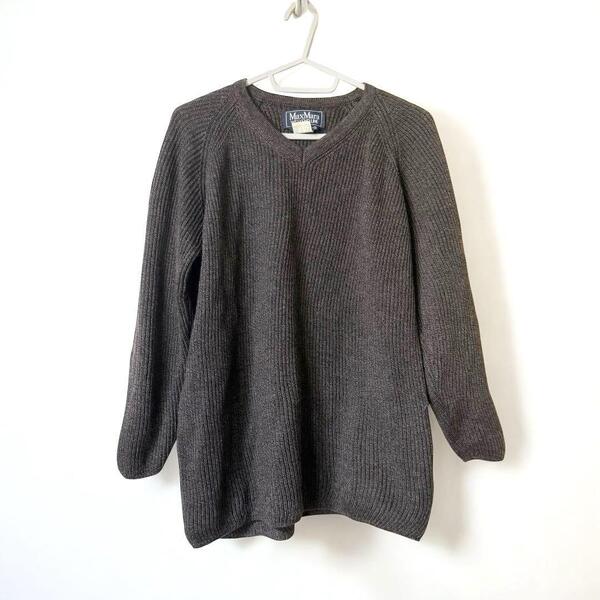 マックスマーラ ウィークエンドライン Vネック ニット グレー 長袖 Max Mara weekend セーター シャツ トップス カットソー 3251