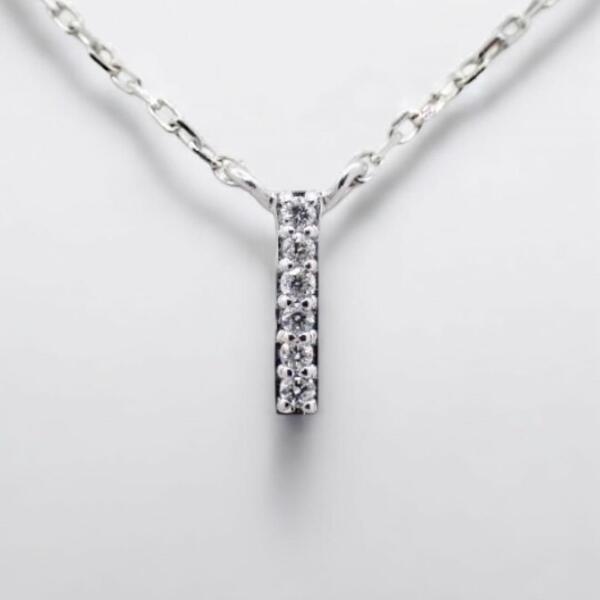 エテ ete ネックレス ペンダント ダイヤモンド ダイヤ 0.01ct K10 WG ホワイトゴールド 3304