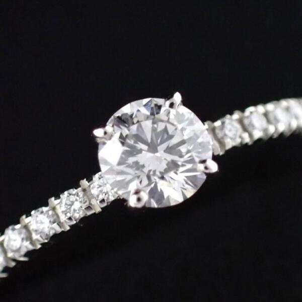 鑑定書/ギャラ/箱 Cartier カルティエ エタンセルドゥ ダイヤ ダイヤモンド E VS1 ハーフエタニティ 0.25ct 5号 リング Pt950 2810
