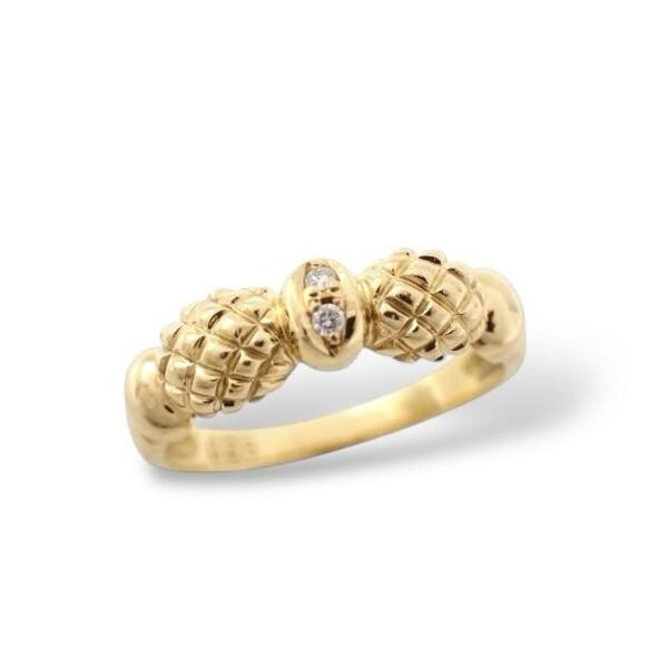 クリスチャンディオール Christian Dior ダイヤ ダイヤモンド マトラッセ 指輪 リング 0.28ct 11号 750 K18 イエローゴールド K18YG 3344
