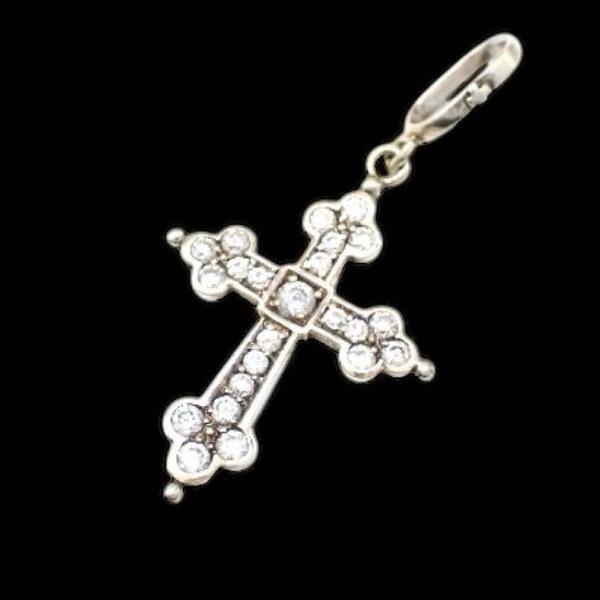 Loree Rodkin ローリーロドキン ゴシッククロス ペンダントトップ ネックレストップ 925 ジルコニア スターリングシルバー シルバー 3433