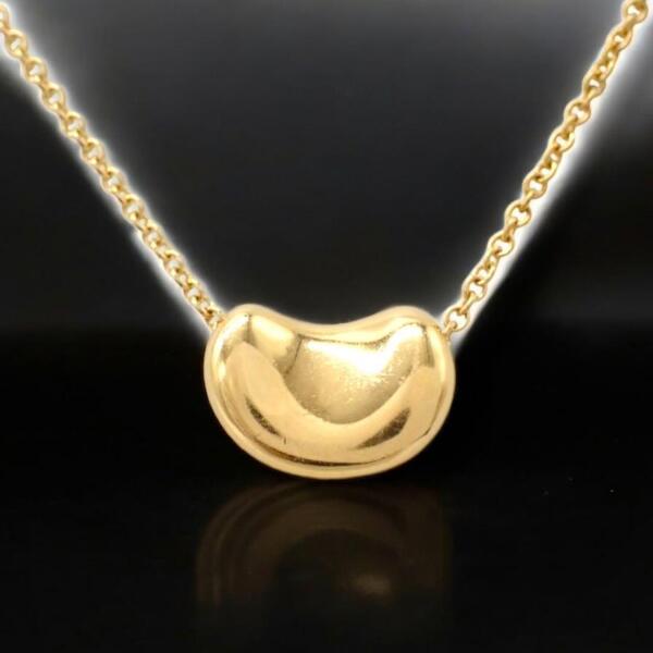 ティファニー Tiffany ビーン ビーンズ 750 ペンダント ネックレス K18YG 18K YG ジュエリー イエローゴールド 3415
