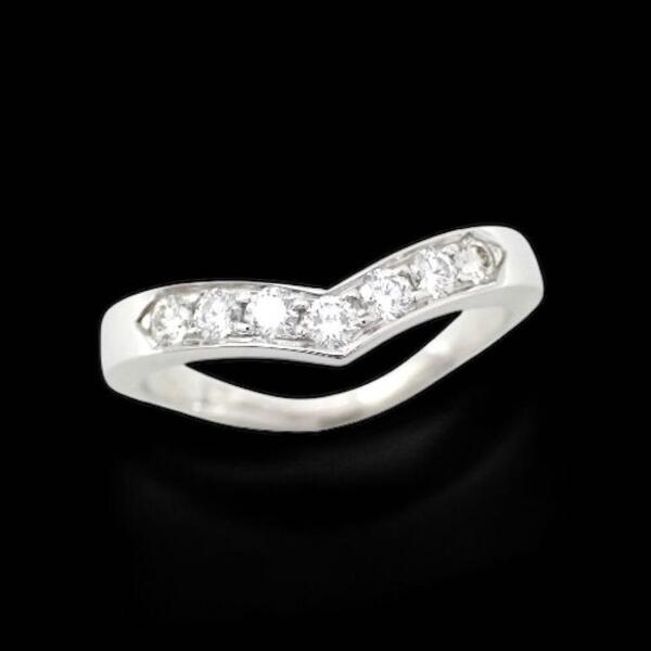 Tiffany ティファニー Vバンド 3.4mm ダイヤ ダイヤモンド 指輪 リング 17号 Pt950 プラチナ ジュエリー 3414
