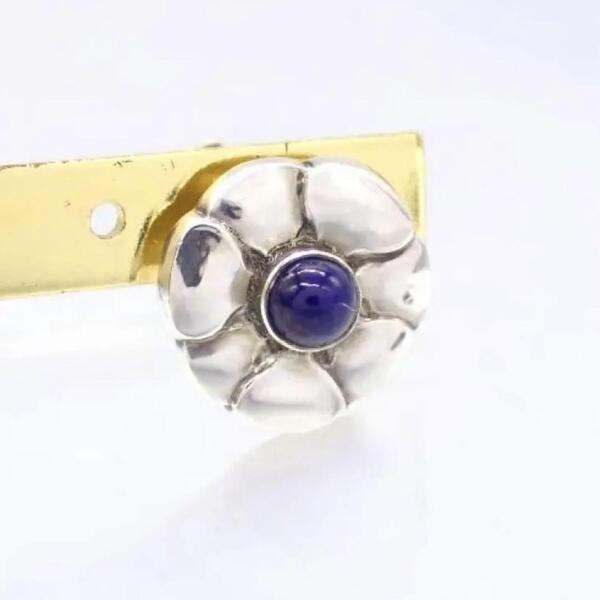 Georg Jensen ジョージジェンセン ラピスラズリ #36 イヤリング 片耳 ねじばね式 花 フラワー 925 スターリングシルバー 2953