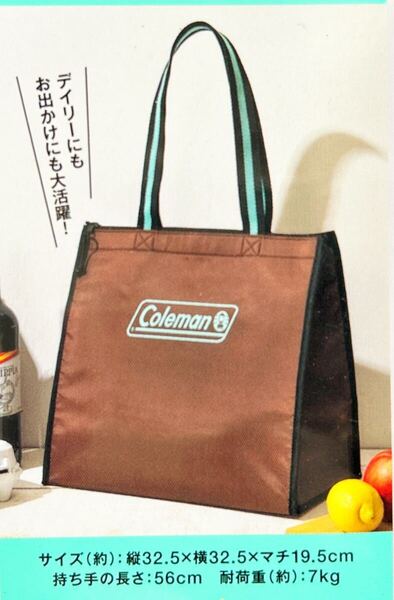 コールマン 撥水加工 マチ広 トートバッグ インレッド InRed 付録
