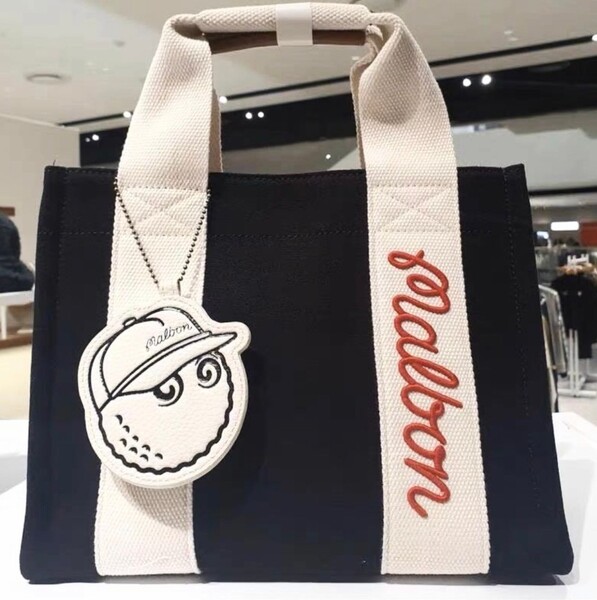 即発送最安値★マルボンゴルフ★malbon golf カートバッグ ミニトートバッグマルボンブラック
