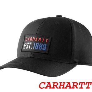 新品★カーハート★フロントパッチキャップ( ブラック)アメリカ製(箱形ていねい発送)