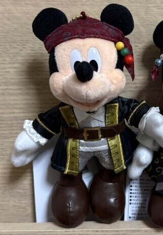 ★タグ付き★ディズニーランド ディズニーシー ディズニー パイレーツ ぬいぐるみバッジ ぬいぐるみ ぬいば ミッキー パルパルーザ