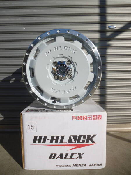 全国送料込み■ハイブロック バトラックス■15×4.5J+43 100/4H■軽自動車N-BOXタントムーヴスペーシアラパンデリカミニハスラーウェイク