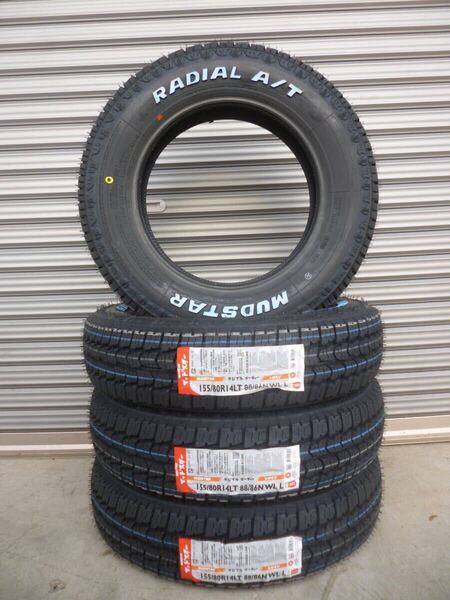 全国送料込■マッドスターラジアルA/T■155/80R14LT■アゲバンアゲトラカスタムバンプロボックスサクシードADバンハスラーハイゼット等に