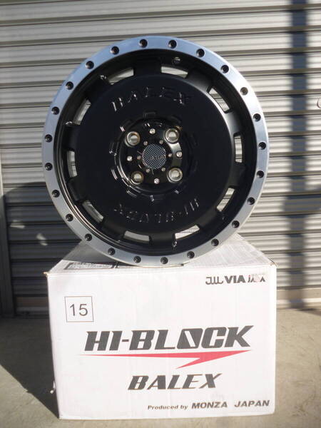 全国送料込■ハイブロック バトラックス■15×4.5J+43 100/4H■軽バン軽トラハイゼットエブリイサンバーNバンアクティデリカミニハスラー