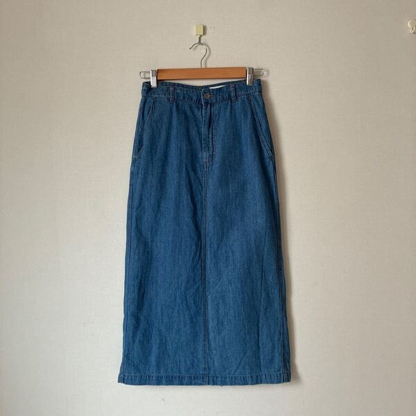 green label relaxing デニムロングスカート デニムスカート 38 Mサイズ リネン混 ユナイテッドアローズ GLR UNITED ARROWS