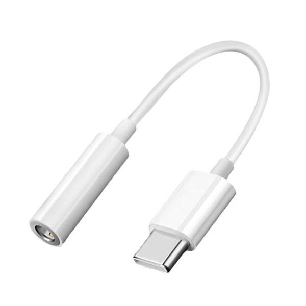 送料無料 ゆうパケット TYPE-C →イヤホンジャック 変換 3.5mm アダプタ USB ホワイト