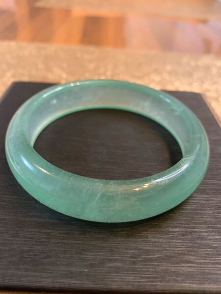 M-268 翡翠 バングル 藍水 開運 お守り 腕輪内径60mm