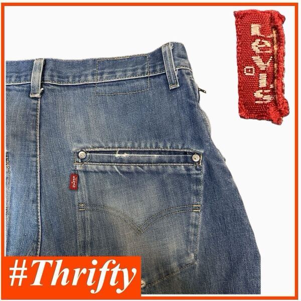 送料無料 即決★リーバイス ヨーロッパ 501★W32 希少 立体裁断 ジーンズ デニム メンズ Levi's アメカジ 赤タブ ボタン裏 3 p240427